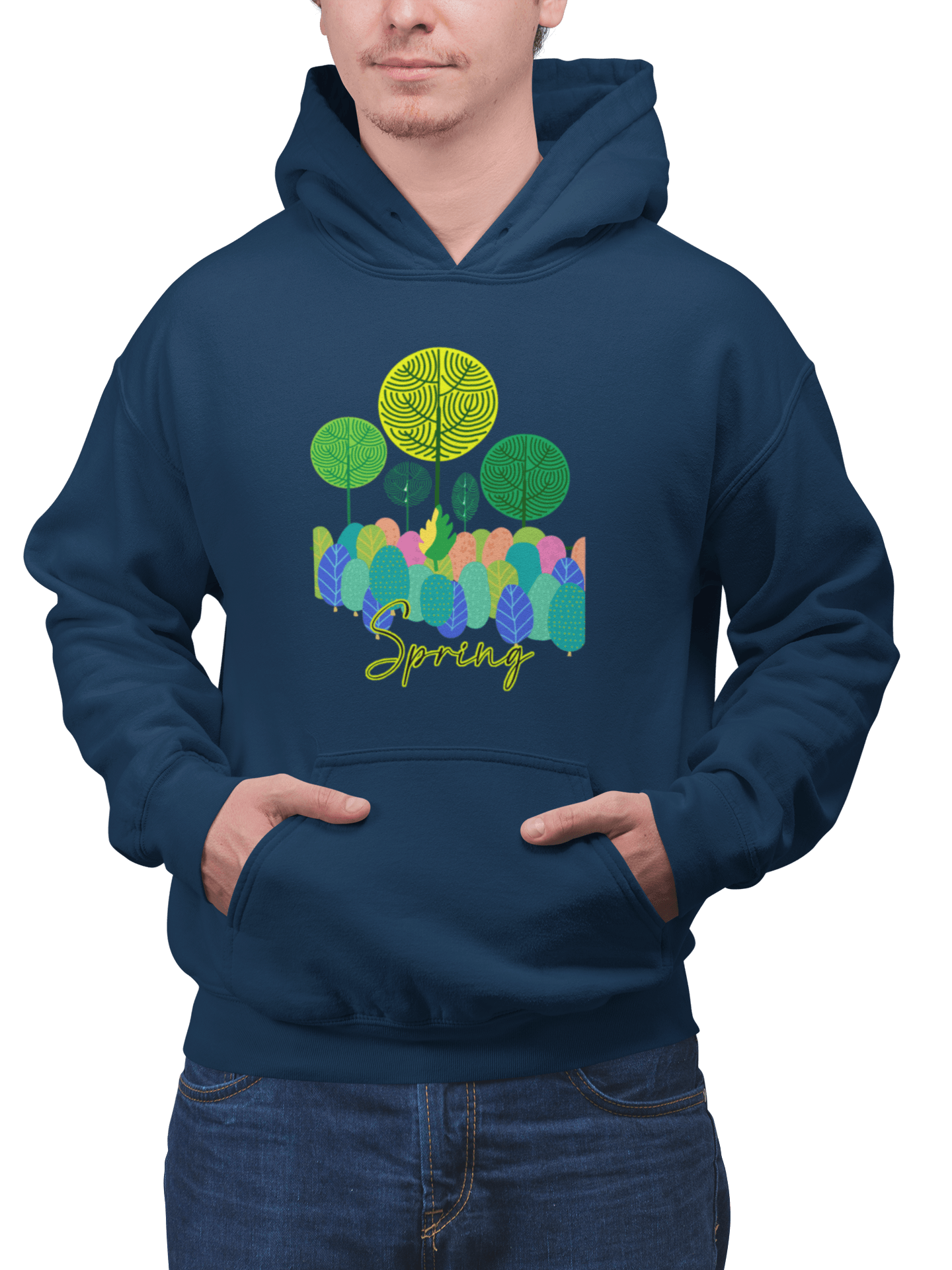 Unisex Spring Hoodie Navy Blue