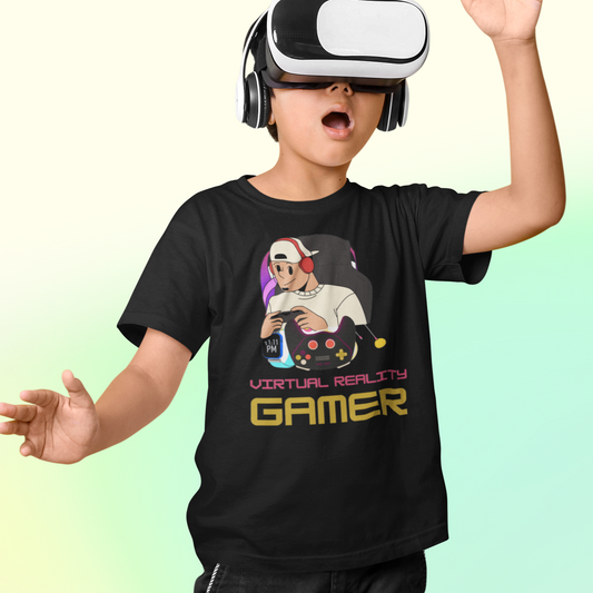 VR Gamer T Shirt for Kids D56
