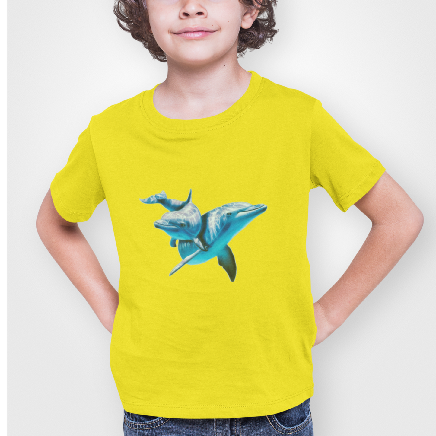 Dolphin Yellow T-shirt for Kids 