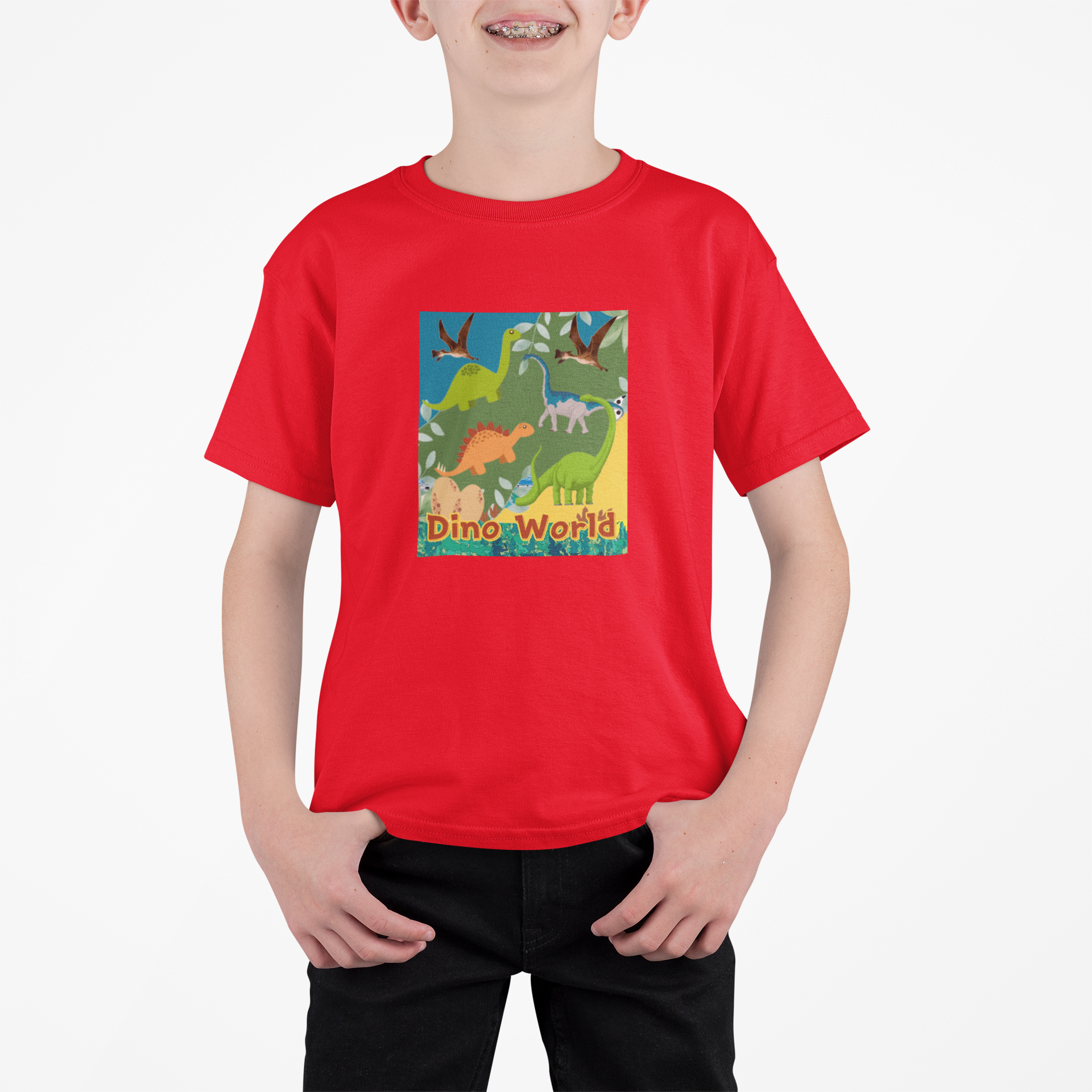 Dinosaur Red T-shirt for Kids