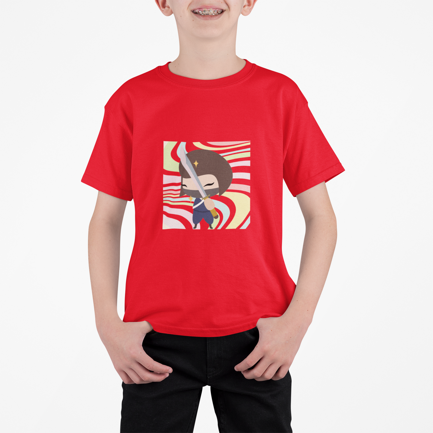 Ninja Monk Boy's T Shirt for Kids D30