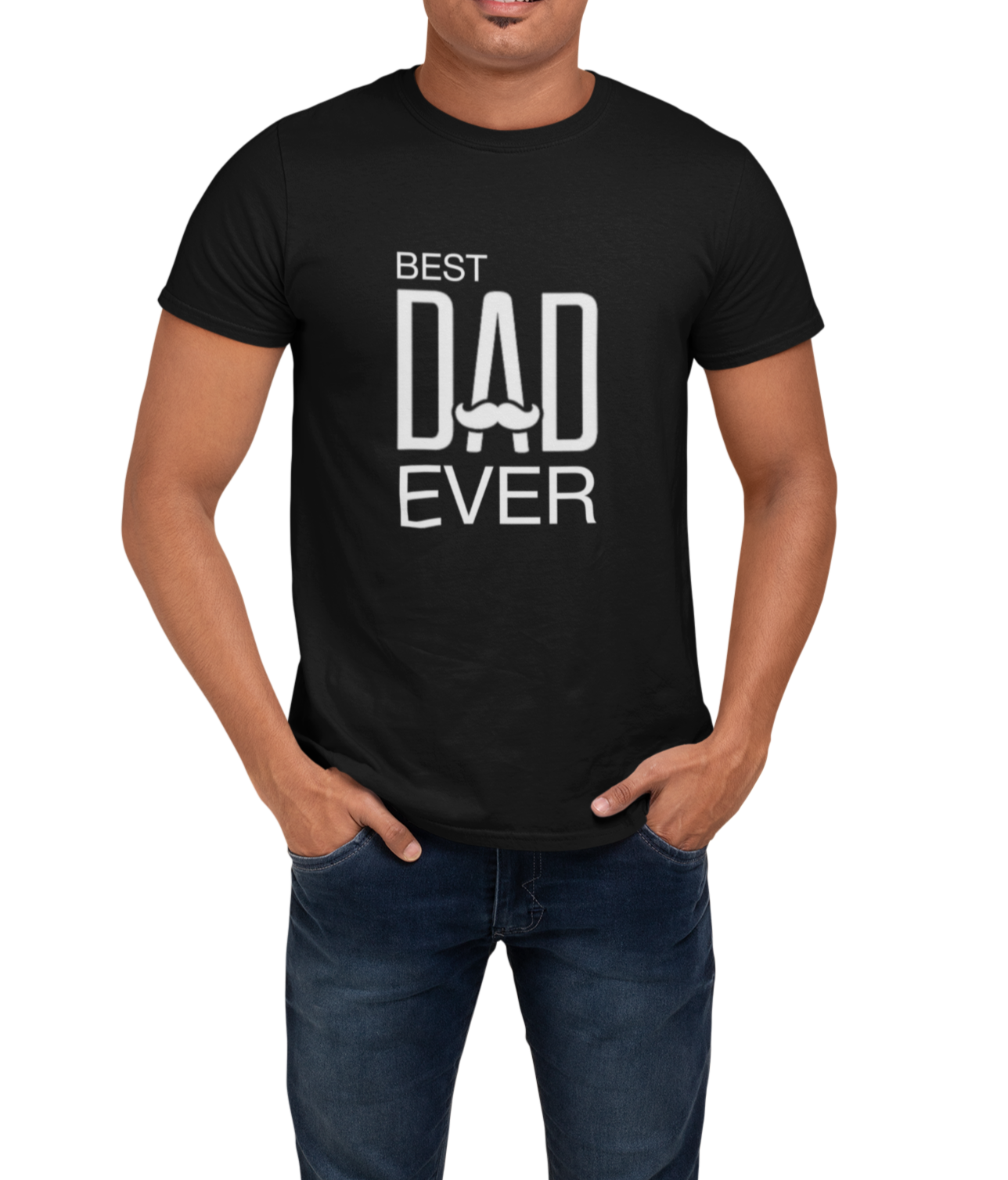 Best Dad T-shirt for Fathers Color Black